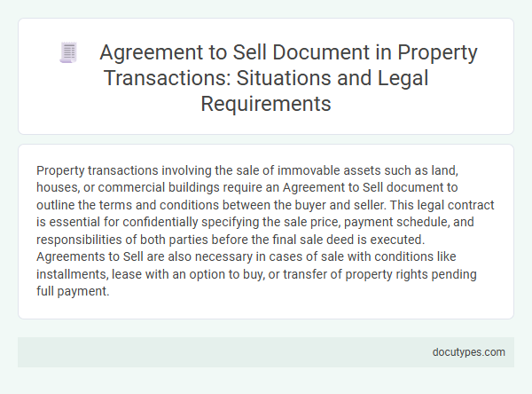 Agreement to Sell Document in Property Transactions: Situations and Legal Requirements