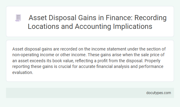 Asset Disposal Gains in Finance: Recording Locations and Accounting Implications