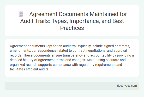 Agreement Documents Maintained for Audit Trails: Types, Importance, and Best Practices