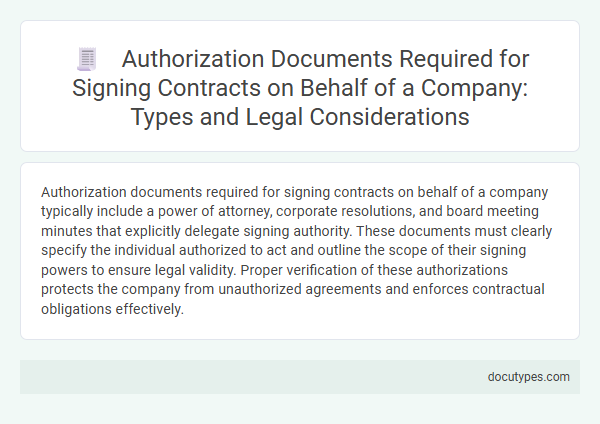 Authorization Documents Required for Signing Contracts on Behalf of a Company: Types and Legal Considerations