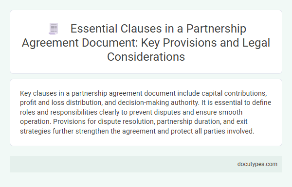 Essential Clauses in a Partnership Agreement Document: Key Provisions and Legal Considerations