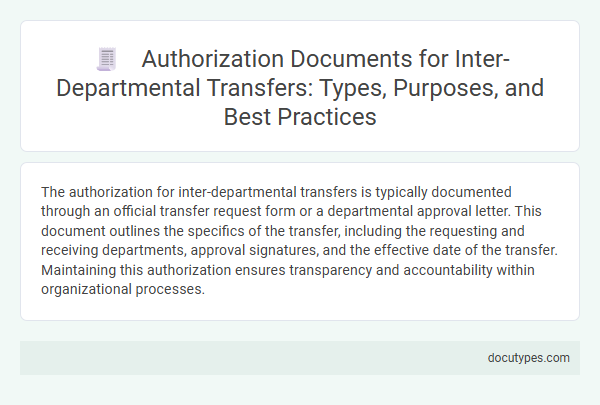 Authorization Documents for Inter-Departmental Transfers: Types, Purposes, and Best Practices