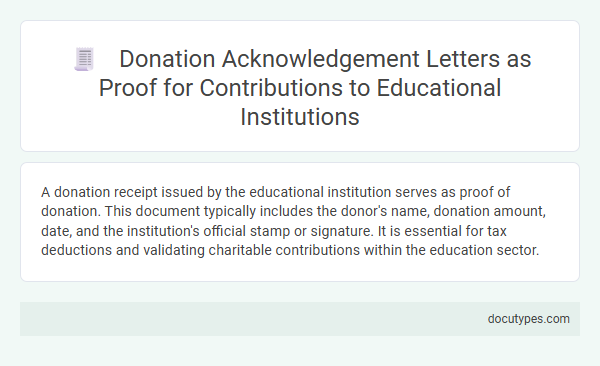 Donation Acknowledgement Letters as Proof for Contributions to Educational Institutions