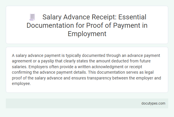 Salary Advance Receipt: Essential Documentation for Proof of Payment in Employment