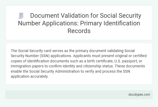 Document Validation for Social Security Number Applications: Primary Identification Records