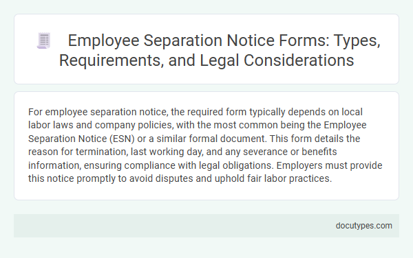 Employee Separation Notice Forms: Types, Requirements, and Legal Considerations