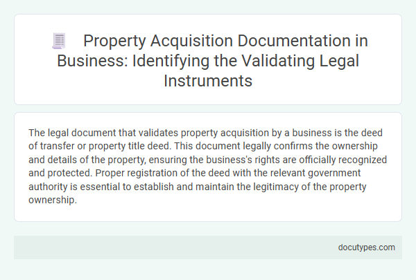 Property Acquisition Documentation in Business: Identifying the Validating Legal Instruments