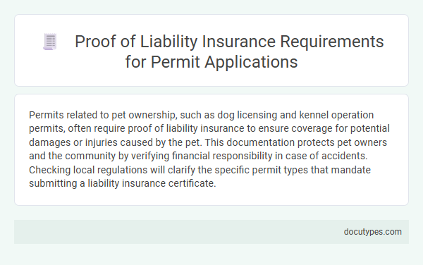 Proof of Liability Insurance Requirements for Permit Applications