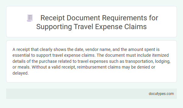Receipt Document Requirements for Supporting Travel Expense Claims