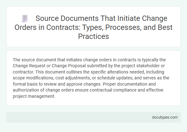 Source Documents That Initiate Change Orders in Contracts: Types, Processes, and Best Practices