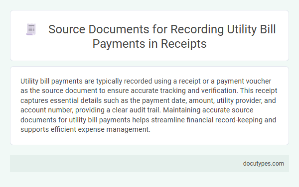 Source Documents for Recording Utility Bill Payments in Receipts