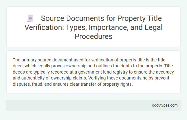 Source Documents for Property Title Verification: Types, Importance, and Legal Procedures