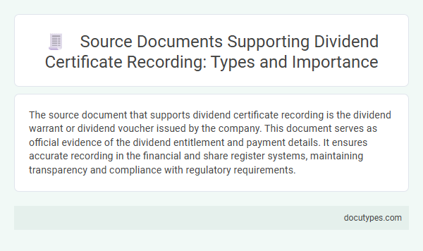 Source Documents Supporting Dividend Certificate Recording: Types and Importance
