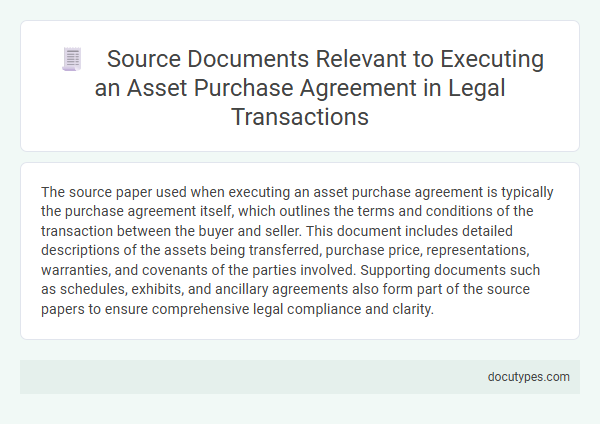 Source Documents Relevant to Executing an Asset Purchase Agreement in Legal Transactions
