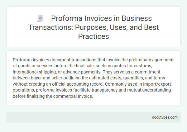 Proforma Invoices in Business Transactions: Purposes, Uses, and Best Practices
