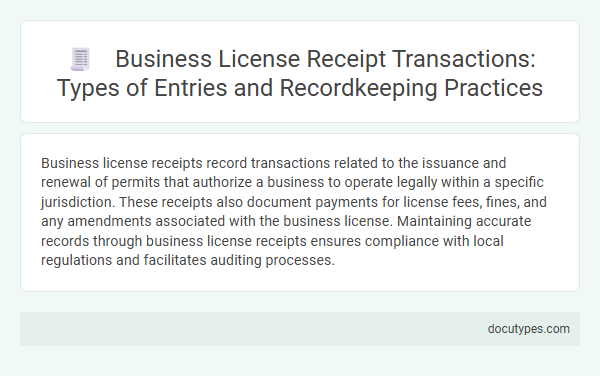 Business License Receipt Transactions: Types of Entries and Recordkeeping Practices