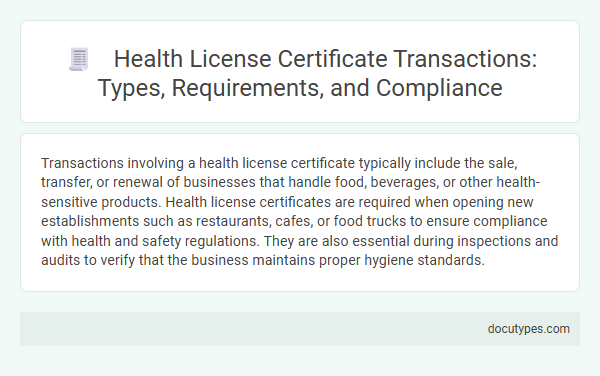Health License Certificate Transactions: Types, Requirements, and Compliance