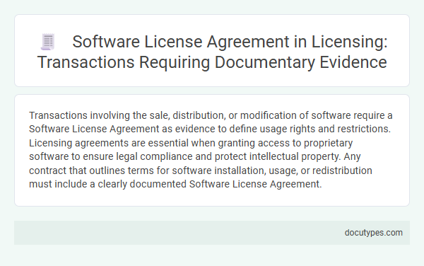 Software License Agreement in Licensing: Transactions Requiring Documentary Evidence