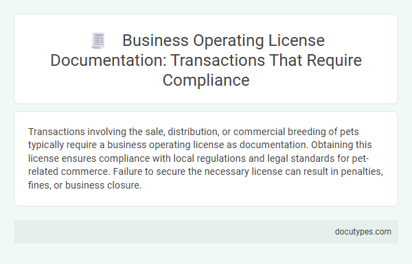 Business Operating License Documentation: Transactions That Require Compliance
