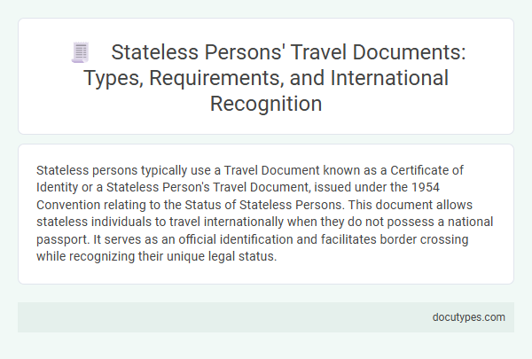 Stateless Persons' Travel Documents: Types, Requirements, and International Recognition