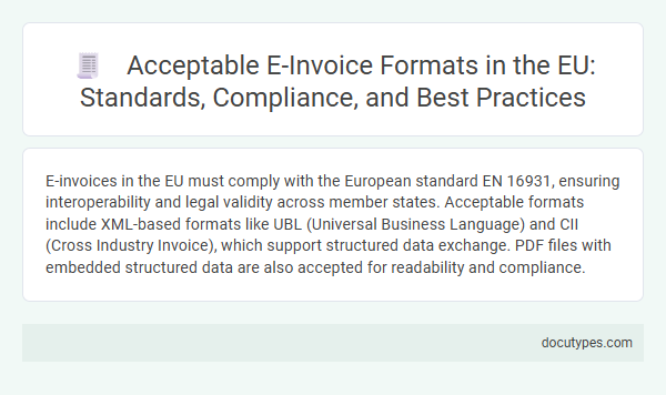 Acceptable E-Invoice Formats in the EU: Standards, Compliance, and Best Practices