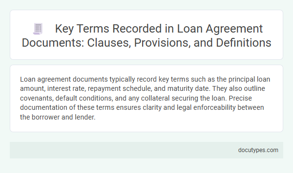Key Terms Recorded in Loan Agreement Documents: Clauses, Provisions, and Definitions