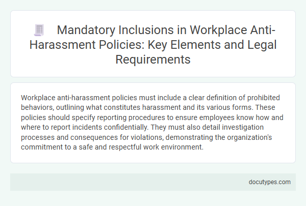 Mandatory Inclusions in Workplace Anti-Harassment Policies: Key Elements and Legal Requirements