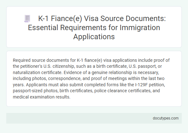 K-1 Fiance(e) Visa Source Documents: Essential Requirements for Immigration Applications