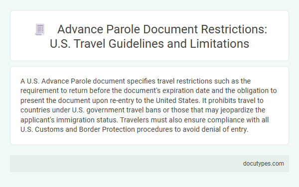 Advance Parole Document Restrictions: U.S. Travel Guidelines and Limitations