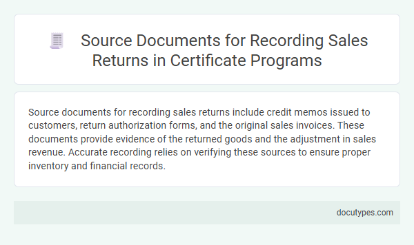 Source Documents for Recording Sales Returns in Certificate Programs