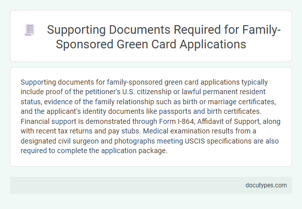 Supporting Documents Required for Family-Sponsored Green Card Applications