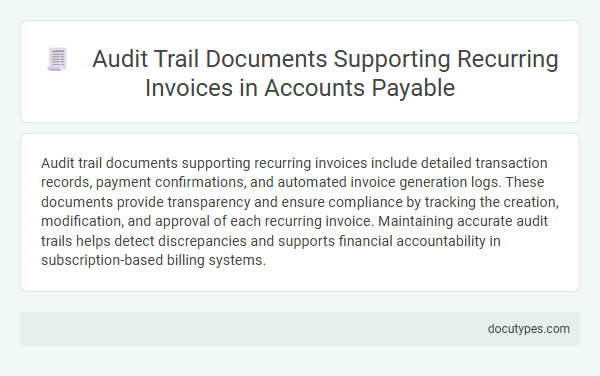Audit Trail Documents Supporting Recurring Invoices in Accounts Payable