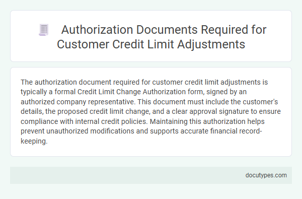 Authorization Documents Required for Customer Credit Limit Adjustments