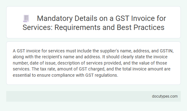 Mandatory Details on a GST Invoice for Services: Requirements and Best Practices