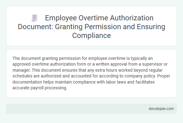 Employee Overtime Authorization Document: Granting Permission and Ensuring Compliance