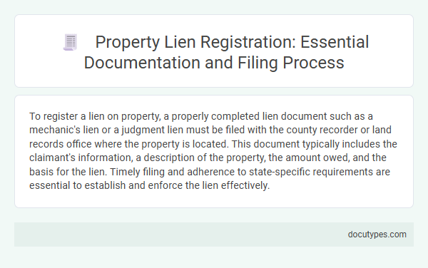 Property Lien Registration: Essential Documentation and Filing Process