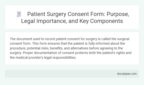 Patient Surgery Consent Form: Purpose, Legal Importance, and Key Components