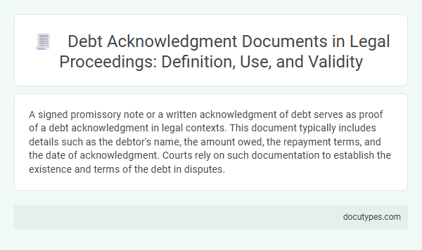 Debt Acknowledgment Documents in Legal Proceedings: Definition, Use, and Validity