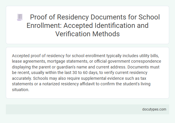 Proof of Residency Documents for School Enrollment: Accepted Identification and Verification Methods