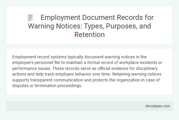 Employment Document Records for Warning Notices: Types, Purposes, and Retention
