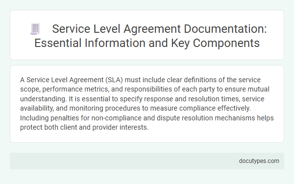 Service Level Agreement Documentation: Essential Information and Key Components