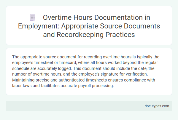 Overtime Hours Documentation in Employment: Appropriate Source Documents and Recordkeeping Practices