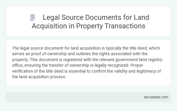 Legal Source Documents for Land Acquisition in Property Transactions
