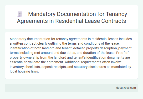 Mandatory Documentation for Tenancy Agreements in Residential Lease Contracts