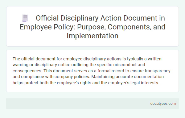 Official Disciplinary Action Document in Employee Policy: Purpose, Components, and Implementation