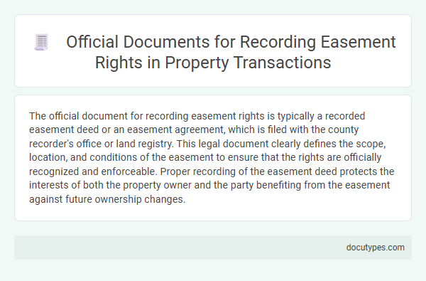 Official Documents for Recording Easement Rights in Property Transactions