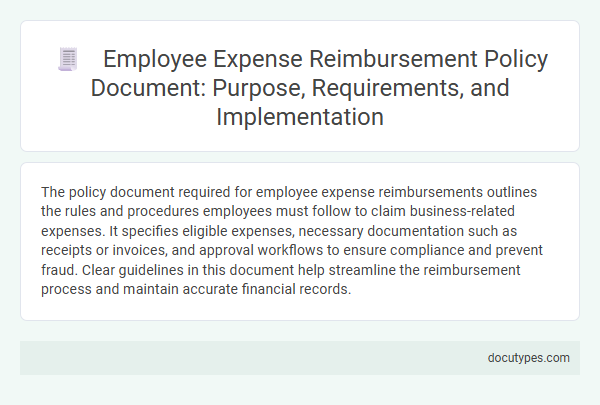 Employee Expense Reimbursement Policy Document: Purpose, Requirements, and Implementation
