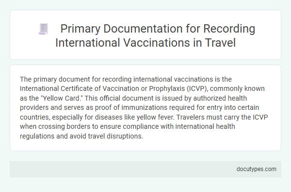 Primary Documentation for Recording International Vaccinations in Travel
