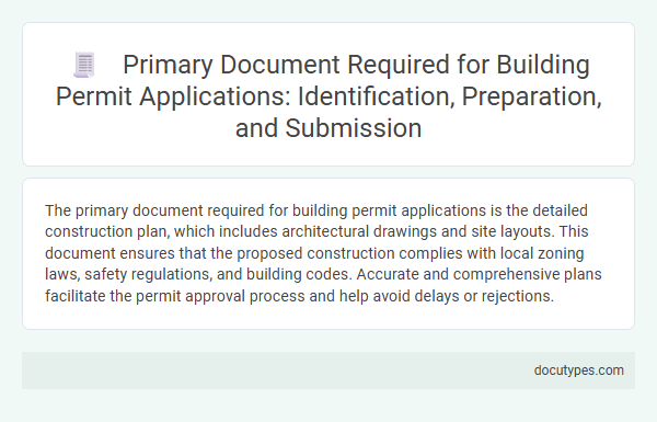 Primary Document Required for Building Permit Applications: Identification, Preparation, and Submission