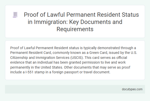 Proof of Lawful Permanent Resident Status in Immigration: Key Documents and Requirements